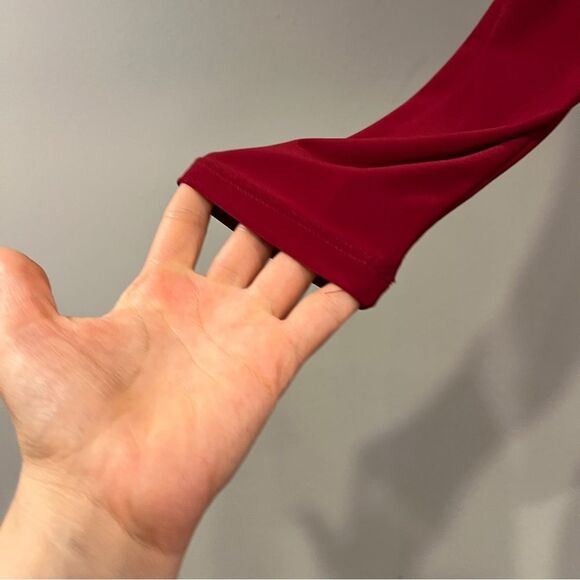 Chaps faux wrap long sleeves knee formal mini dress size small - Picture 4 of 13